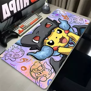 Miếng Lót Chuột Trò Chơi Lớn Cao Su Bàn Thảm Bàn Phím Máy Tính Miếng Lót P-Pokemon Pikachu PC Phụ Kiện Chơi Game Thảm Kawaii Mousepad