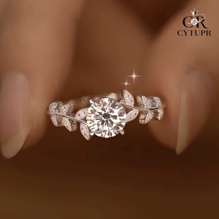 [CYTUPR] Nhẫn Moissanite Phong Cách Mới Nhẫn Nữ Nhẫn Cầu Hôn Phong Cách Nữ
