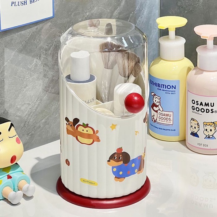 Bàn Chải Trang Điểm Bảo Quản Ống Ngăn Chống Bụi Hộp Bảo Quản Mỹ Phẩm Son Môi Phấn Mắt Kệ Để Bàn Bút