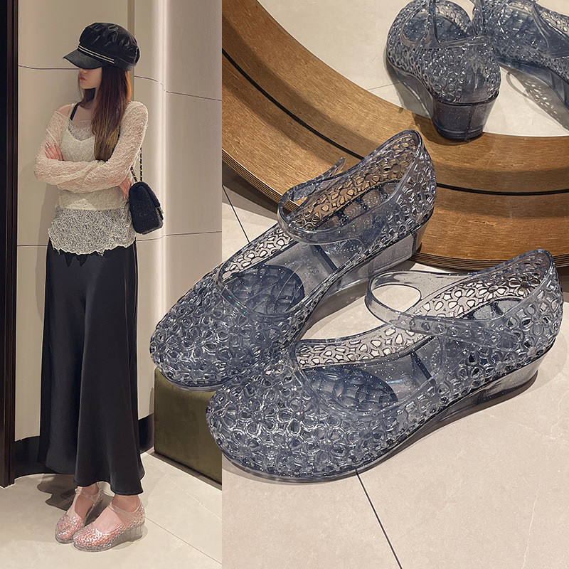 Dép nửa sang trọng rỗng Dép sandal thoáng khí Dép thạch