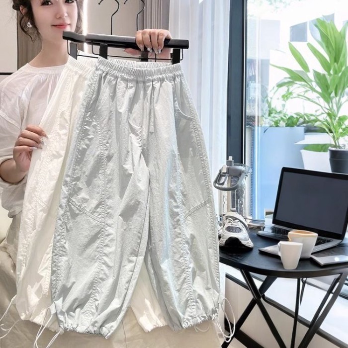quần tây mùa hè hàn quốc kiểu dáng mới rộng rãi, sành điệu và giản dị cho bé gái, trẻ em vừa và