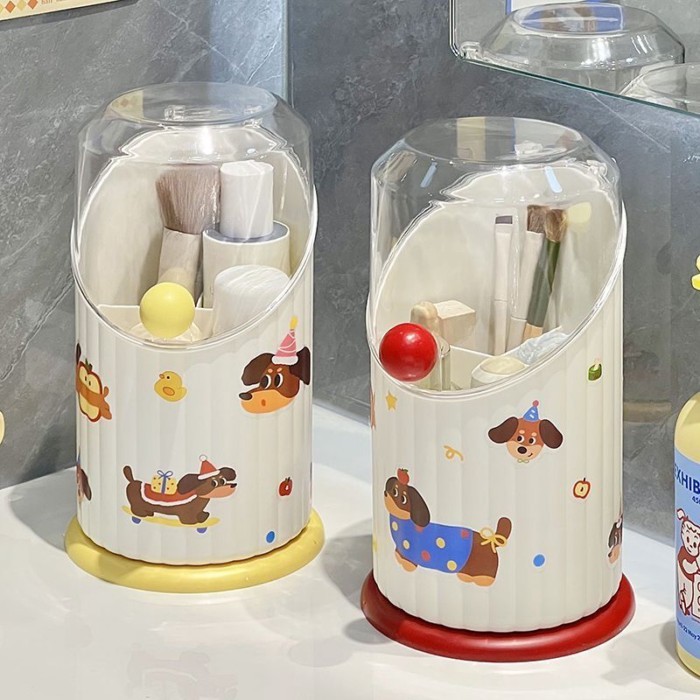 Bàn Chải Trang Điểm Bảo Quản Ống Ngăn Chống Bụi Hộp Bảo Quản Mỹ Phẩm Son Môi Phấn Mắt Kệ Để Bàn Bút