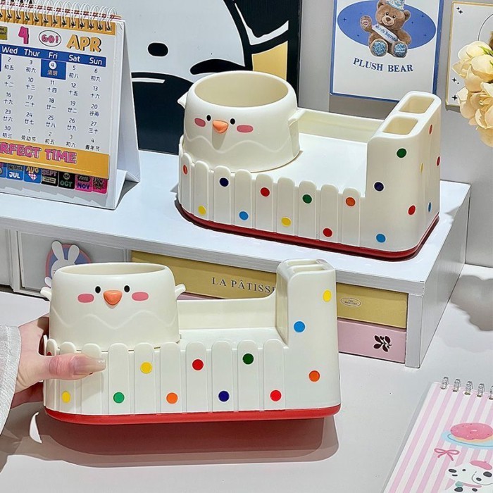 Xoay Bút Đa Năng Dung Tích Lớn Để Bàn Hộp Bảo Quản Dày Văn Phòng Phẩm Hộp Bảo Quản Sáng Tạo Dễ Thương Lưu Trữ