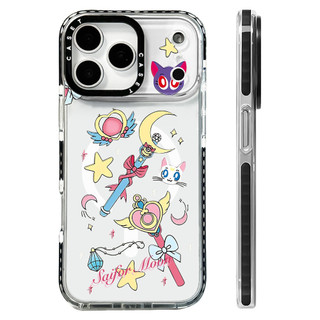 Phim Hoạt Hình Thủy Thủ Mặt Trăng Magic Wand Ốp Lưng Sạc Từ Tính Không Dây Tương Thích Cho IPhone 12 13 14 15 16 17Pro Max Cover17AIR Silicon Mềm Trong Suốt Ốp Lưng Chống Sốc