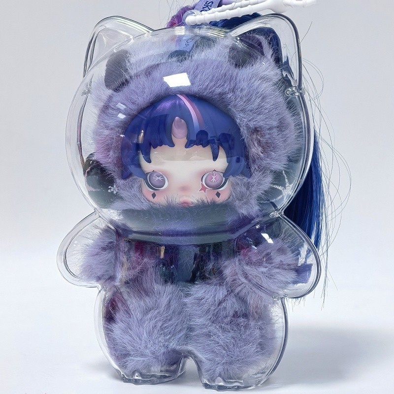 3 CÁI SKULLPANDA x My Little Pony Series Búp bê sang trọng HD Vỏ trong suốt Vỏ bảo vệ chống bụi Hộp lưu trữ Acrylic Phụ kiện mặt dây chuyền búp bê (KHÔNG CÓ ĐÔI)