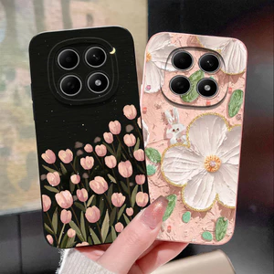 Thiết Kế Mới Dành Cho Redmi Note 15 4G 5G Fantasy Tím Bướm Bảo Vệ Mềm Silicon Lỏng Cho RedmiNote15 Vỏ Siêu Mỏng Capa