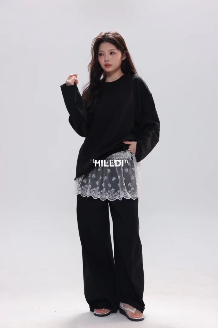 Váy ngắn ren trắng họa tiết hoa, phong cách ballet retro, thời trang