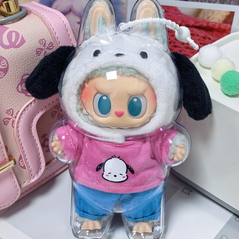 [Sẵn sàng] 3 CÁI THE MONSTERS × Dòng nhân vật Sanrio Búp bê sang trọng HD Vỏ trong suốt Vỏ bảo vệ chống bụi Hộp lưu trữ Acrylic Phụ kiện mặt dây chuyền búp bê (KHÔNG CÓ ĐÔI)