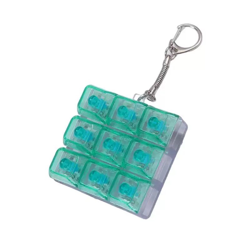 Sáng Tạo Thư Giãn DIY Bàn Phím Chìa Khóa Đồ Chơi Nút Keycap Cảm Giác Fidget Móc Khóa Giải Nén Đồ Chơi Quà Tặng Ngày Lễ Phụ Kiện Ba Lô