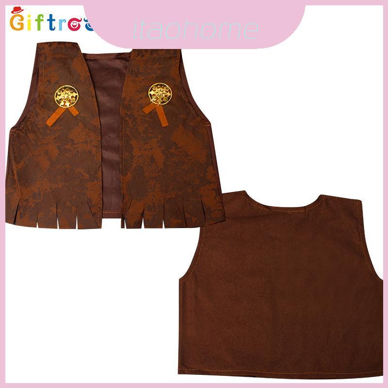 Áo Vest Cao Bồi Phong Cách Mỹ Chất Polyester, Dùng Cho Biểu Diễn Sân Khấu, Phù Hợp Nam Nữ & Trẻ Em