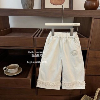 Quần bé gái phong cách Hàn Quốc bé gái quần ống rộng dáng rộng cho bé quần thẳng thường ngày cho bé
