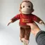 Đồ chơi sang trọng hình chú khỉ George tò mò có cọc ngắn mềm cho trẻ em và người sưu tập