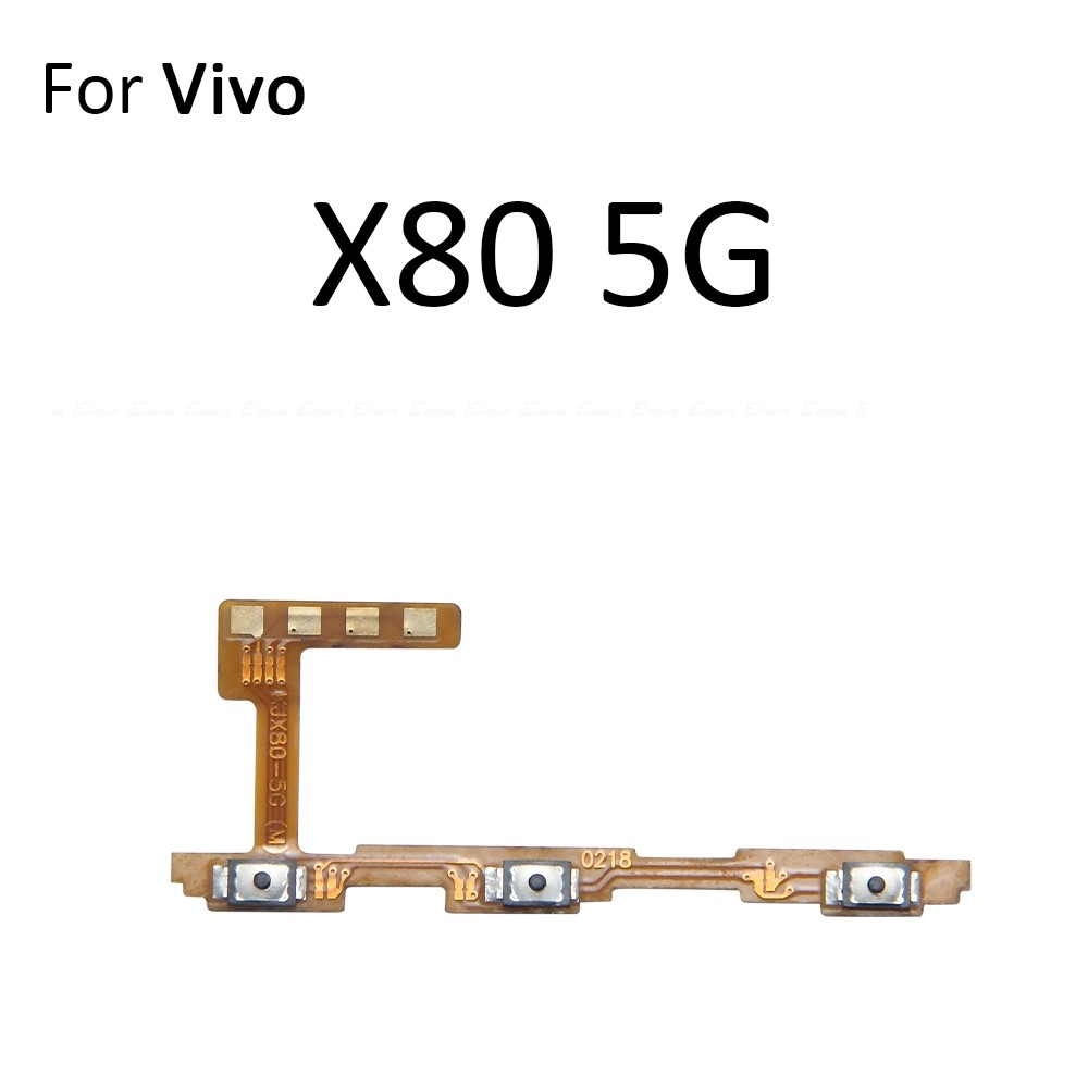 Tắt Tiếng Công Tắc Chìa Khóa Nguồn Ruy Băng Cho Vivo X90 X90s X80 X70 X60t Pro Plus Lite 5G Nút Âm Lượng Điều Khiển Cáp Mềm Thay Thế Các Bộ Phận