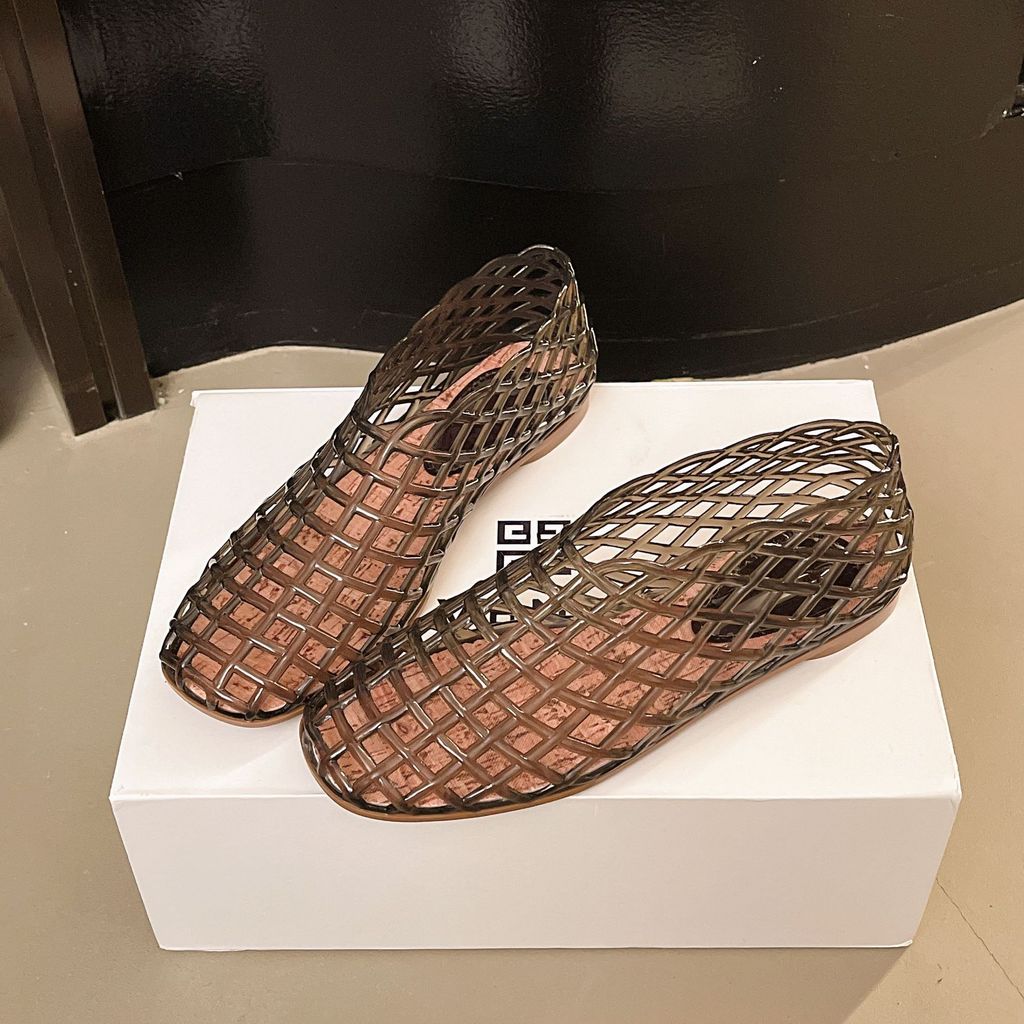 Giày Sandal Đế Bằng Nữ Thời Trang Mặc Bên Ngoài Giày Lỗ Thoáng Khí