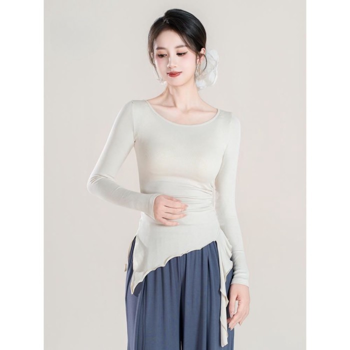 hiện đại tập nhảy quần áo dài tay Modal áo nữ trưởng thành của cơ thể phù hợp với mùa thu khiêu