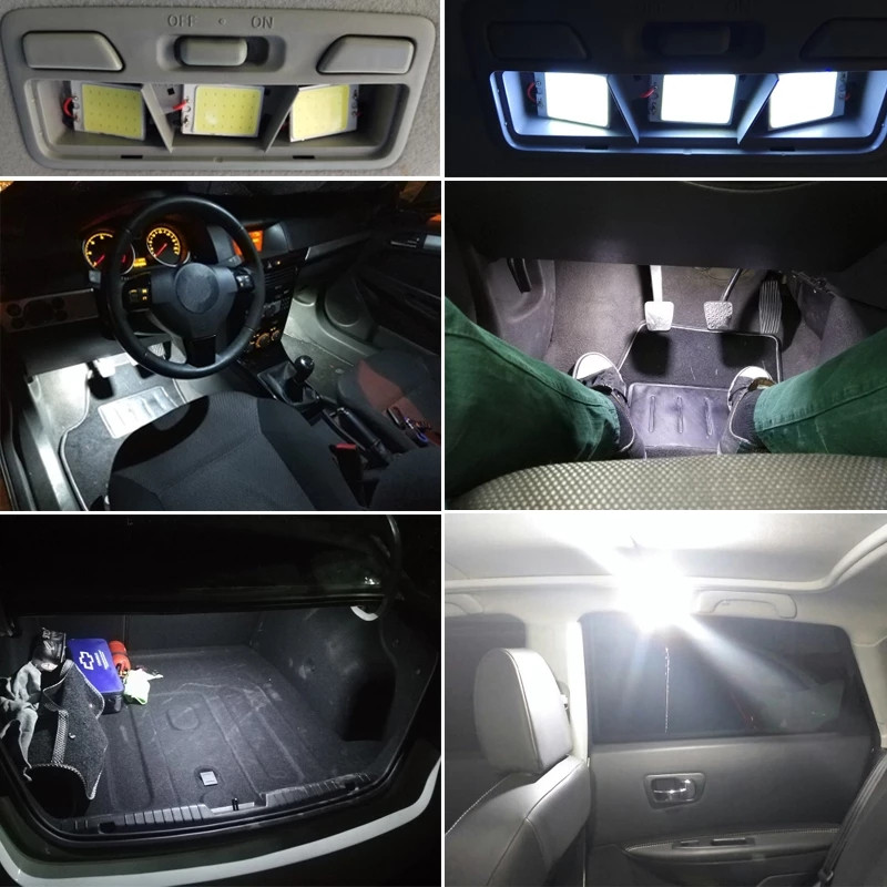 2 Chiếc Đèn LED Nội Thất Ô Tô Bảng Điều Khiển Đèn 12V 18 / 24 / 36 / 48 SMD T10 COB Bóng Đèn Ô Tô Mái Vòm Đèn Đọc Sách Phụ Kiện Nội Thất Ô Tô
