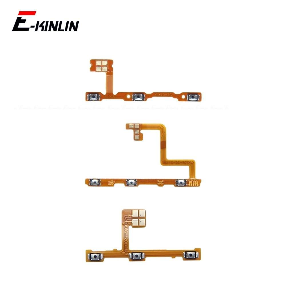 Tắt Tiếng Công Tắc Chìa Khóa Nguồn Ruy Băng Cho Vivo X90 X90s X80 X70 X60t Pro Plus Lite 5G Nút Âm Lượng Điều Khiển Cáp Mềm Thay Thế Các Bộ Phận
