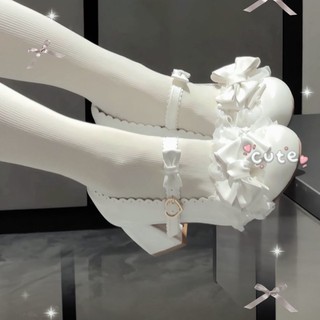 Throbbing Tình Yêu Bài Thơ Ngón Tròn Ren Ba Hố Phù Hợp Với Mary Jane Hàng Ngày Mềm Mại Cô Gái Dễ Thương lo Giày
