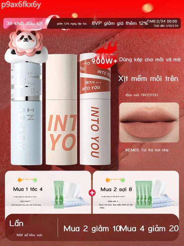 (Date mới) Son kem lì INTO YOU của Cheng Shi'an, mã em05, màu nude dành cho nữ, son có độ bóng nước