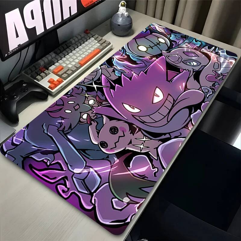 Miếng Lót Chuột P-pokine Máy Tính Laptop Bàn Thảm Anime Bàn Phím Chuột Thảm Lớn Mousepad Pc Phụ Kiện Gengar Game Thủ Miếng Lót Chuột