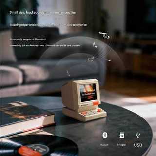 Loa Bluetooth Divoom Minitoo, vật trang trí để bàn phong cách retro, màn hình hiển thị