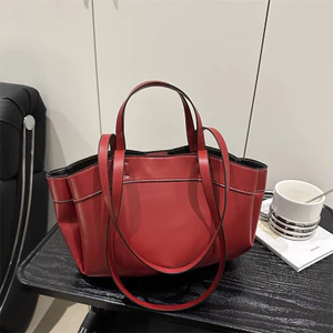 Bộ Hai Mảnh Thời Trang Thường Ngày Dung Tích Lớn Mùa Hè Phong Cách Mới Phiên Bản Hàn Quốc Hợp Thời Trang Một Vai Túi Tote Nách