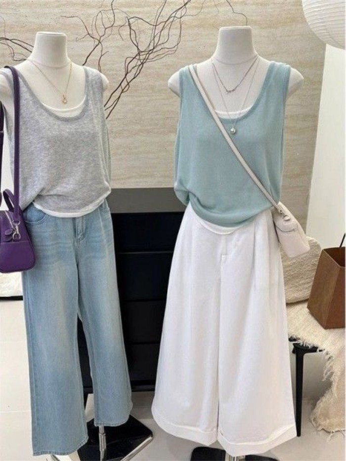 Lan Modal Camisole Lớn Phong Cách Mới Cho Xuân Hè, Mặc Ngoài Hoặc Trong