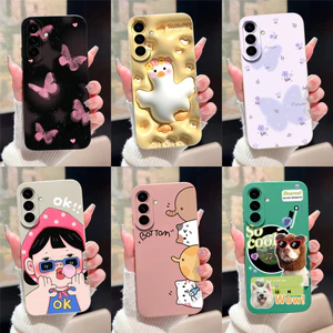 Thiết Kế Mới Dành Cho Samsung Galaxy A37 A57 Bướm Đẹp Chó Con Bảo Vệ Mềm Lỏng Silicon Cho Samsung A 57 Vỏ Siêu Mỏng Capa