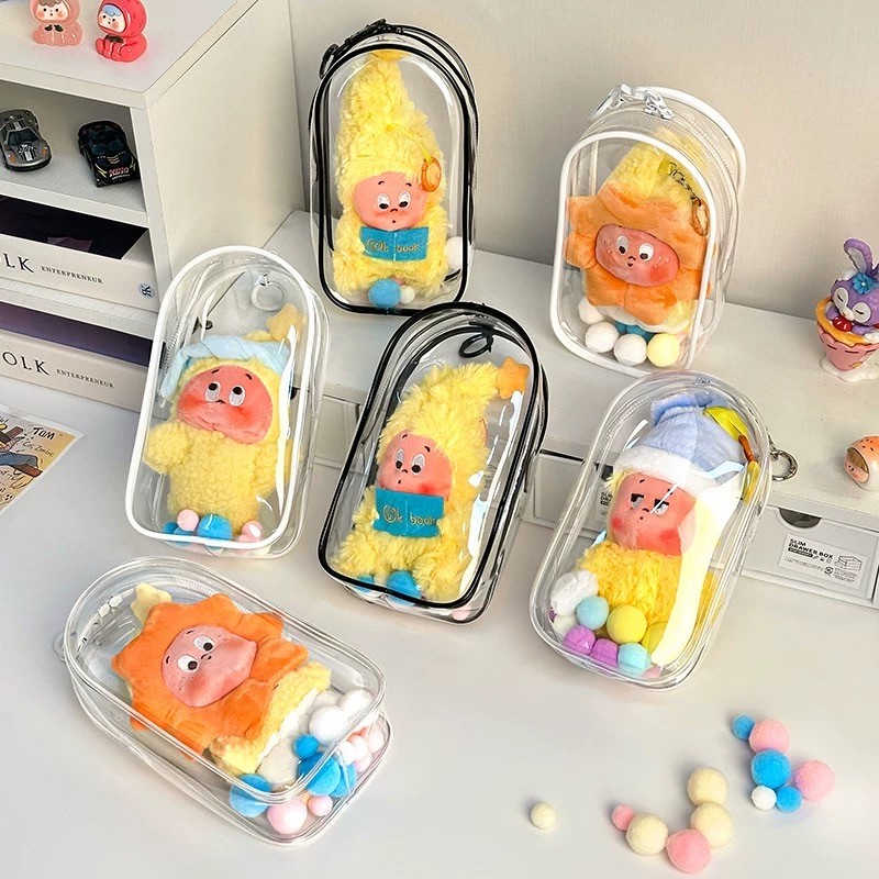 18CM Chúng Tôi Là Twinkle Twinkle Series Búp Bê Ốp Lưng Đa Năng Trong Suốt Chống Thấm Nước Bảo Vệ Búp Bê Sang Trọng HD Trong Suốt Hộp Bảo Quản Vinyl Hình Mặt Dây Chuyền Túi