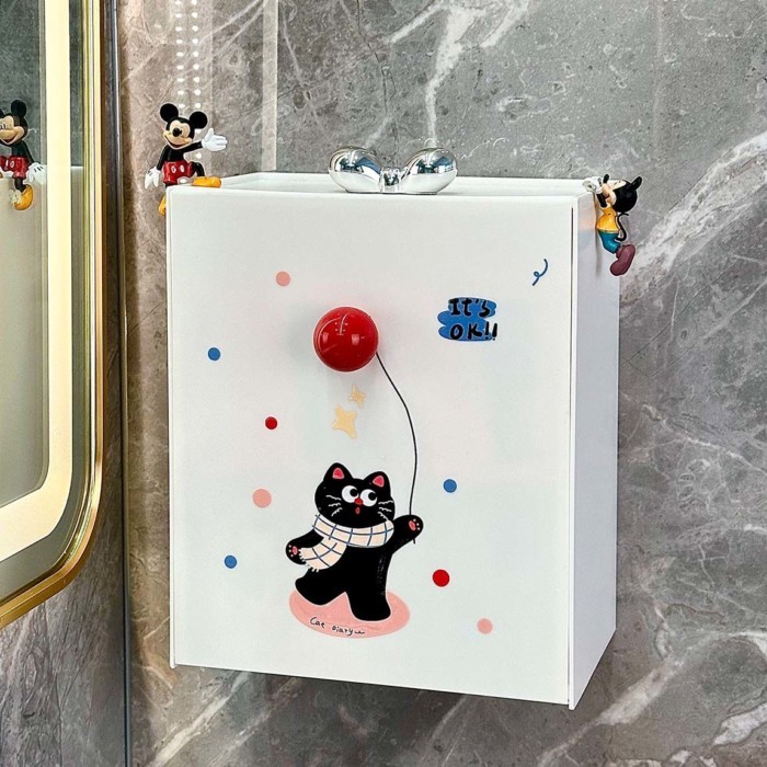 Hộp Bảo Quản Nhà Vệ Sinh Phòng Tắm Vệ Sinh Chống Thấm Nước Đục Lỗ Khăn Ăn Vệ Sinh Giá Treo Tường