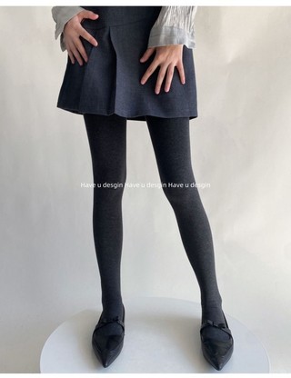 Tất Legging Nữ Thu Đông Với Lót Lông Cừu, Thiết Kế Phẳng