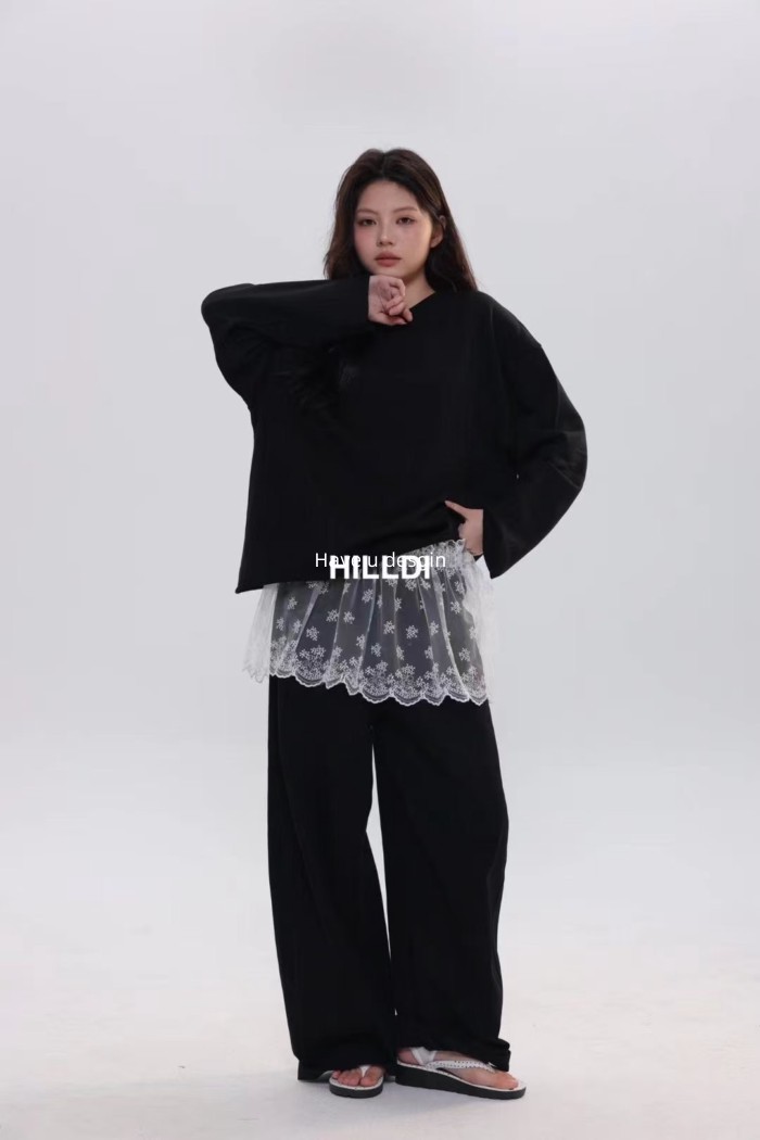 Váy ngắn ren trắng họa tiết hoa, phong cách ballet retro, thời trang