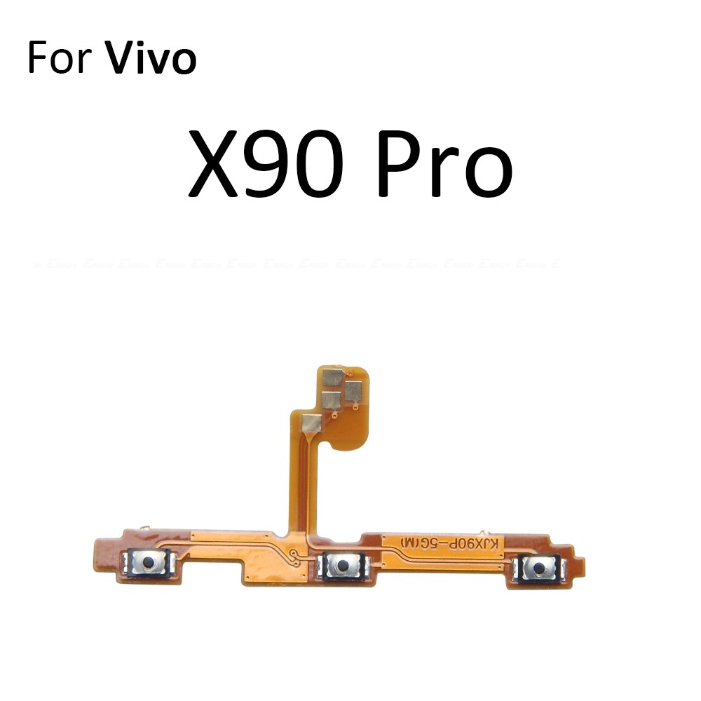Tắt Tiếng Công Tắc Chìa Khóa Nguồn Ruy Băng Cho Vivo X90 X90s X80 X70 X60t Pro Plus Lite 5G Nút Âm Lượng Điều Khiển Cáp Mềm Thay Thế Các Bộ Phận