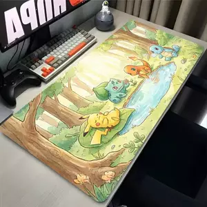 Miếng Lót Chuột Chơi Game PC Phụ Kiện Pikachu Game Thủ Cabiner Bàn Phím Thảm XXL P-pokine Để Bàn Chuột Thảm Thảm Kawaii Cao Su Mousepad