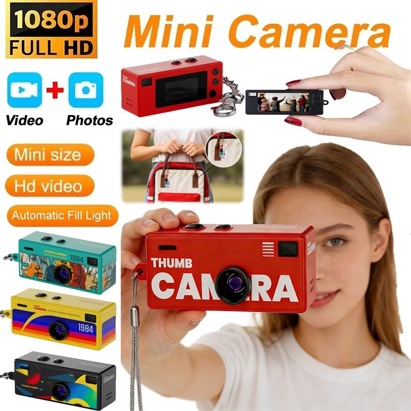 Mini Camera Ngón Tay Cái 1080P HD - Móc Khóa Dễ Thương dành cho Học Sinh