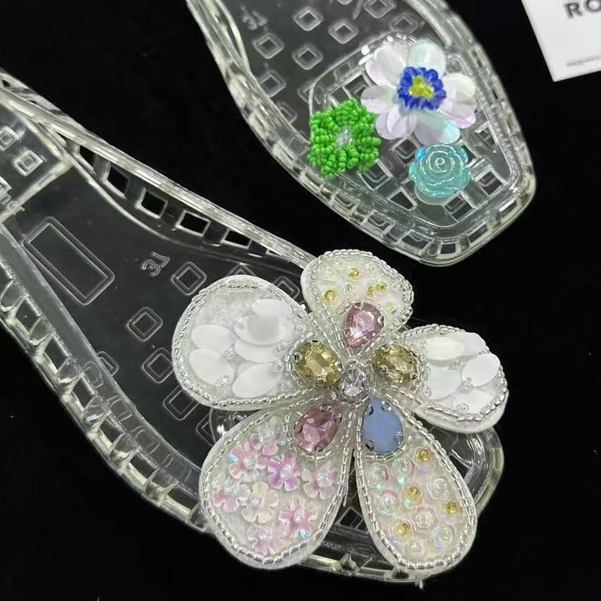 Bán Chạy Jelly Giày Phụ Kiện Hoa Lỗ Giày Pha Lê Trang Trí