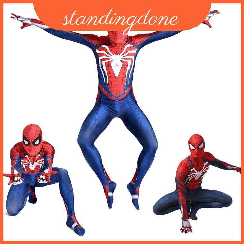 Trang Phục cosplay Spider-Man Insomniac cho PS4 với thiết kế 3D in hình người lớn và trẻ em, phù hợp với kích cỡ nhờ vào khâu hoàn hảo