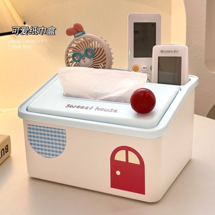 Hộp Đựng Khăn Giấy Dễ Thương Sáng Tạo Điều Khiển Từ Xa Hộp Bảo Quản Máy Tính Để Bàn Hộp Đựng Giấy