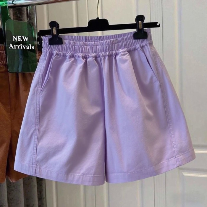 cotton nguyên chất mùa hè mới bỏ túi quần hot co giãn mỏng thường ngày lưng cao quần short cao c