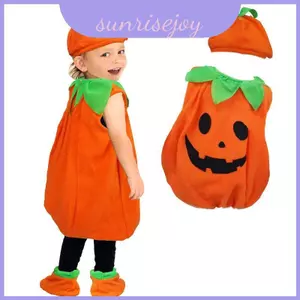 Bộ đồ bí ngô pha trộn Cotton mềm lý tưởng cho bữa tiệc Halloween cho bé mới biết đi