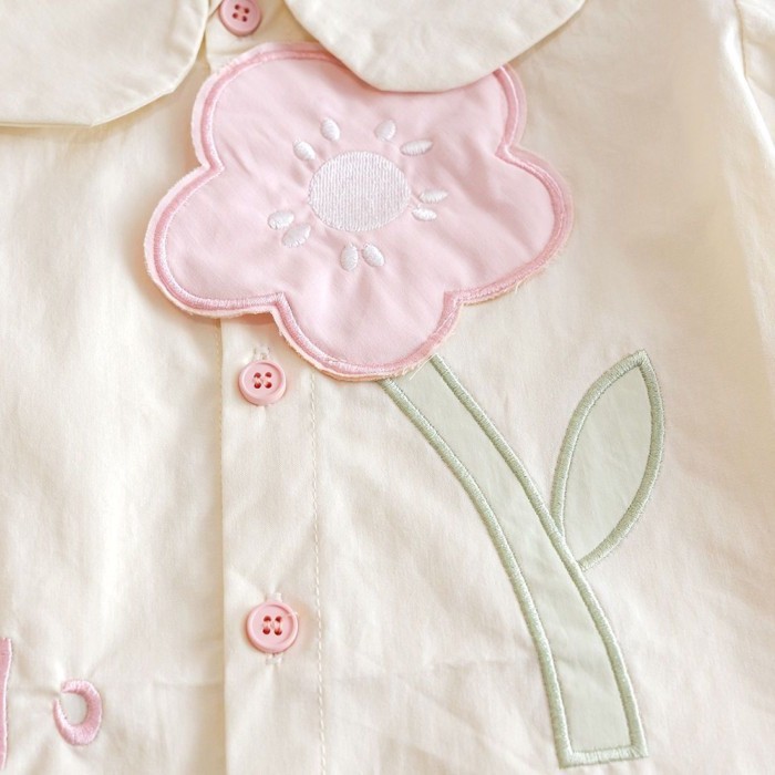 Quần Áo Xuân Thu Mới Cho Bé Gái Ve Áo Cotton Nguyên Chất Phong Cách Hàn Quốc Áo Sơ Mi Bé Gái Áo