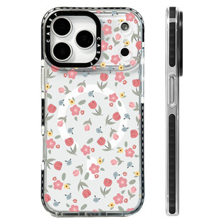 Ốp điện thoại màu nước hoa hồng lấp lánh Vỏ sạc từ tính không dây Tương thích cho IPhone 12 13 14 15 16 17 Pro Max Cover 17 AIR Silicone mềm trong suốt Vỏ chống sốc