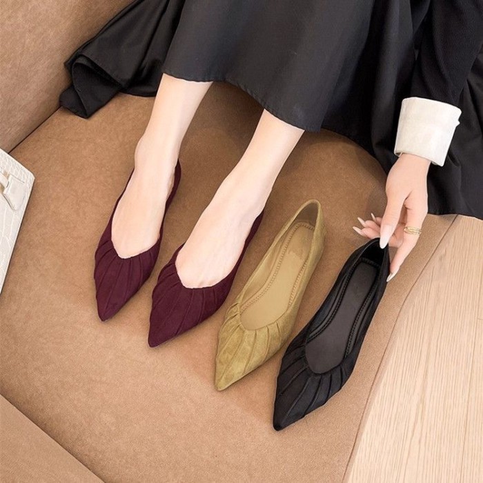 Giày đơn nhỏ xinh kiểu Pháp của Mary Jane siêu mềm dành cho nữ Giày mùa thu một chân nông phẳng pho