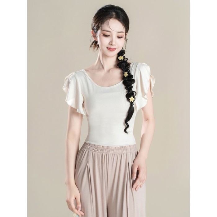 Múa Cổ Điển Khiêu Vũ Hiện Đại Quần Áo Ngắn Tay Áo Cho Nữ Múa Trung Hoa Ballet Cổ Điển Cơ Thể Và