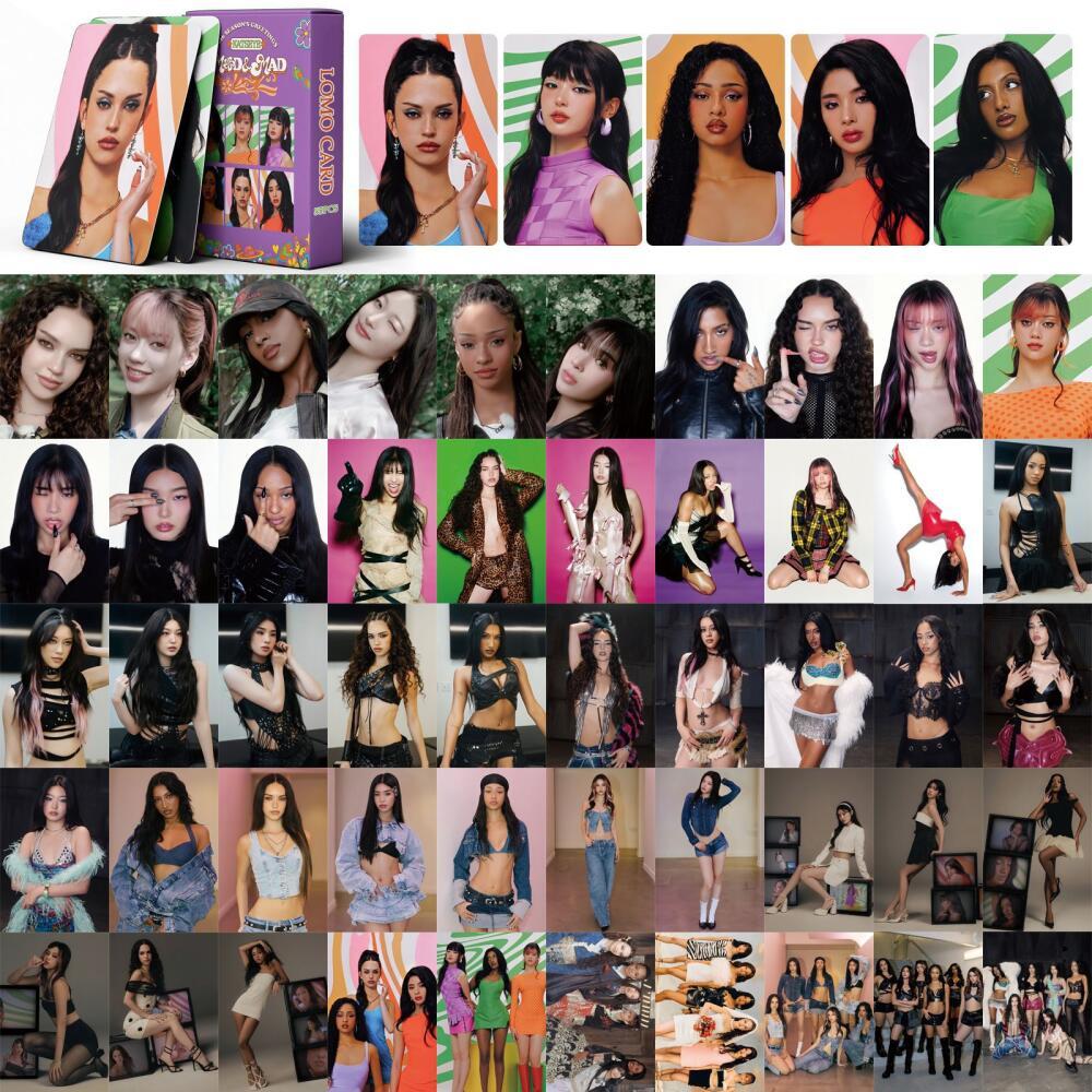 LINXX 55 CÁI KATSEYE Lomo Cards Độc quyền MOD và MAD Series Kpop Girl Group Fan Collection Premium Photocards Hàng hóa Quà tặng ngày lễ cho người hâm mộ Văn hóa sưu tập được trân trọng