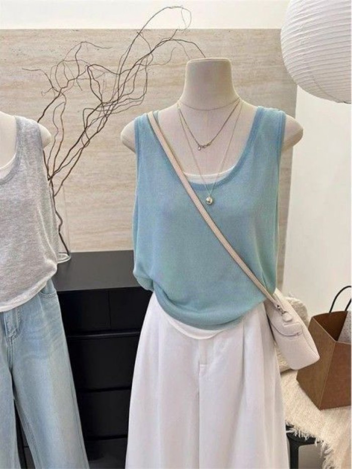 Lan Modal Camisole Lớn Phong Cách Mới Cho Xuân Hè, Mặc Ngoài Hoặc Trong
