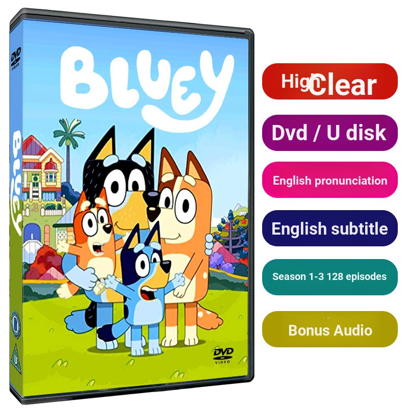 128 Tập 1-3 Mùa Bluey Bluey Family DVD Trẻ Em Tiếng Anh Hoạt Hình Video ...