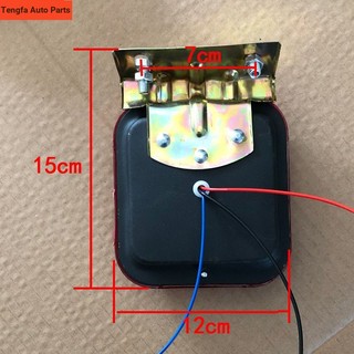 Xe Tải Lớn 24V Vuông Phía Sau Sương Mù Xe Kéo Sửa Đổi Tín Hiệu Đèn led Phanh Máy Kéo Đèn Cảnh Báo Phía Sau Đèn Đỏ Vàng Bên
