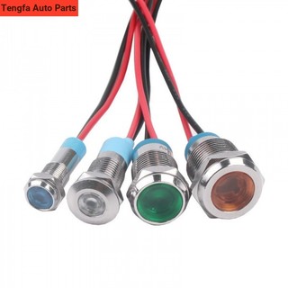 6 / 8 / 10 / 12mm Đèn báo kim loại LED nổi bật Đèn báo nguồn Đỏ Xanh Vàng Xanh Trắng 6V 124V 220V