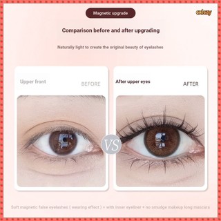 Lông mi giả từ tính Lông mi không keo từ tính Mô phỏng tự nhiên Người mới bắt đầu Toàn bộ có thể tái sử dụng Không keo Nam châm Lông mi